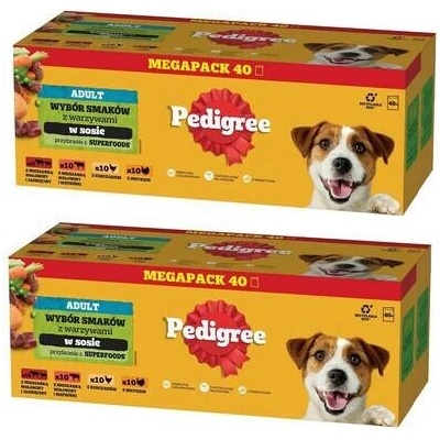 Pedigree Adult šťáva hovězí kuře krůta jehně 80 x 100 g