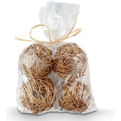 German ALLI Ozdobné ratanové koule zlatá 1008101220 – Zbozi.Blesk.cz