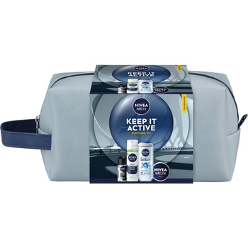 Nivea Men Подаръчен комплект Keep It Active, с несесер, 4 части