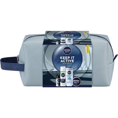Nivea Men Подаръчен комплект Keep It Active, с несесер, 4 части
