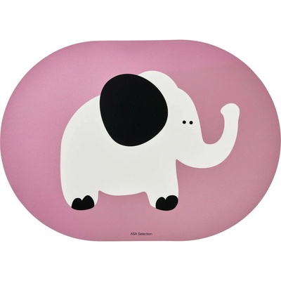 ASA Selection Prostírání BUDDIES růžové se slonem 46x33cm
