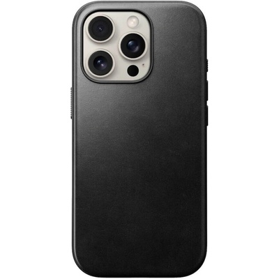 Nomad Кожен (естествена кожа) кейс с MagSafe за iPhone 16 Pro - Nomad Modern Horween Leather MagSafe Case (черен) (NM01694885 (123267))
