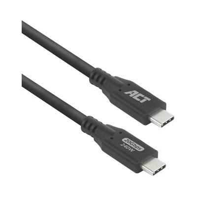 ACT Кабел USB-C - USB-C, 2 м / USB4, 20Gbps, 240W (EWENT-ACT-CAB-AC7422)