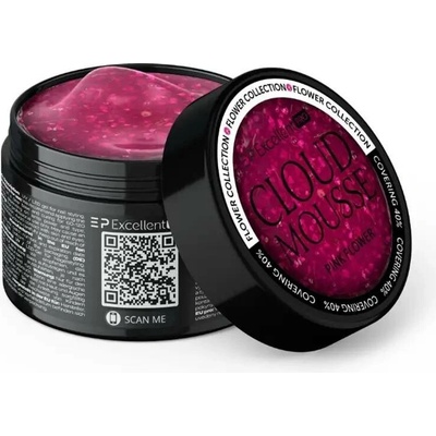 Excellent Pro stavební gel s kvítky Cloud Mousse pink flower 15g