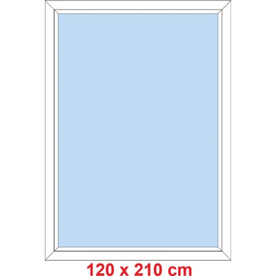 Soft Plastové okno 120x210 cm, FIX neotevíravé, Bílá/bílá