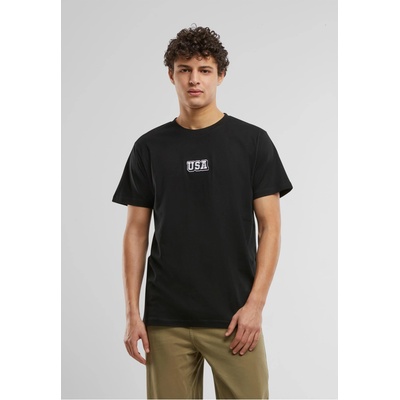 Mister Tee Тениска USA College Wording Patch Tee black XXLUB-MT3697-00007 - Тъмносив, размер XS
