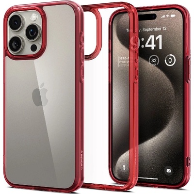 Spigen Калъф Spigen - Ultra Hybrid, iPhone 15 Pro, Deep Red (ACS07055)