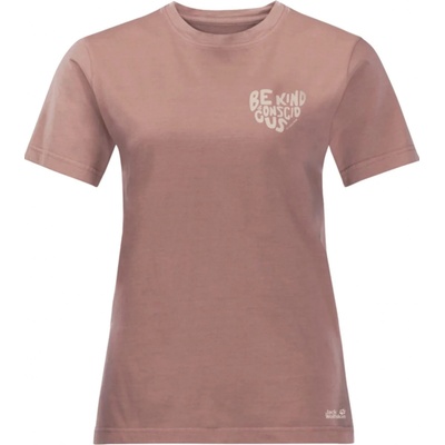 JACK WOLFSKIN dámské tričko s krátkým rukávem jack nature tee w 1808741-3068 Růžové