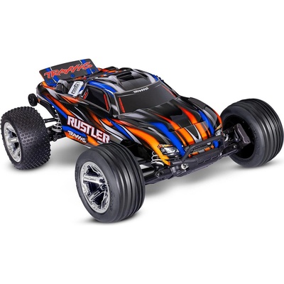 Traxxas Ръстлър Траксас със задно предаване с дистанционно (без батерия и зарядно) Traxxas Rustler 2WD BL-2s HD ORNG TRX37354-4-ORNG (TRX37354-4-ORNG)