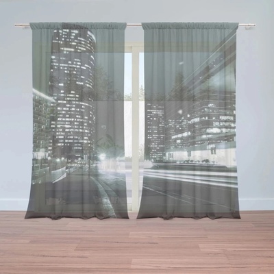 Sablio Záclony Nočná ulica: 2ks 150x250cm