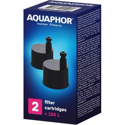 Aquaphor Комплект 2 бр филтри за бутилка за вода Aquaphor City 270002, Черен (270002)