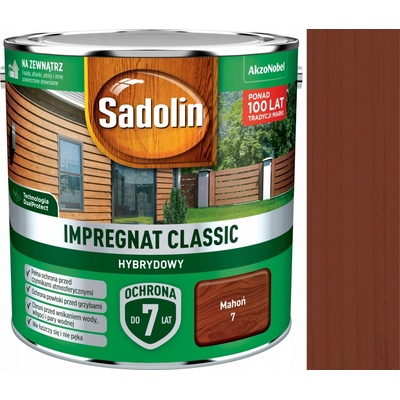Impregnát na dřevo Sadolin Classic hybridní Mahagon 2,5L