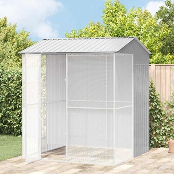 vidaXL Клетка за птици Сив 215 x 210 x 247 см Поцинкована стомана (3325175)