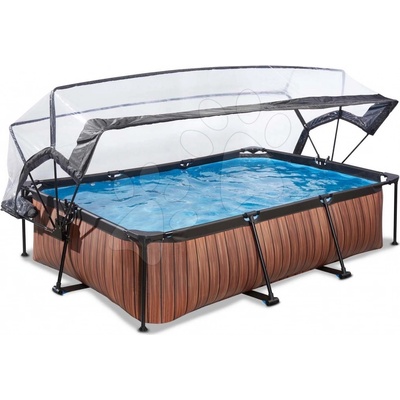 Exit Toys Frame s kartušovou filtrací a kopulí 300 x 200 cm Dřevo