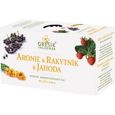 Grešík Čaj arónie, rakytník a jahoda 20 sáčkov