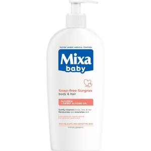 Mixa Baby Soap-Free Surgras Body & Hair gel Бебешки душ гел за коса и тяло 400 ml