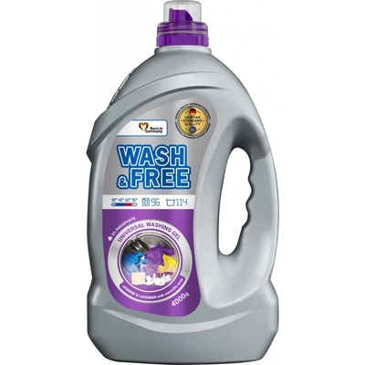 Wash & Free Univerzální prací gel Jasmín a Levandule s marseillským mýdlem 4 l