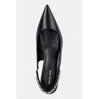 MICHAEL Michael Kors Кожени обувки с тънък ток MICHAEL Michael Kors Marcia Kitten Sling Pump (40S6MCMP1L.001)