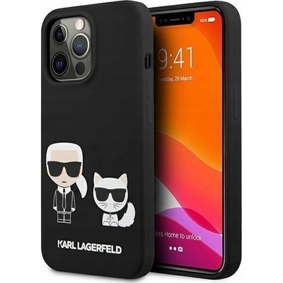 Pouzdro Karl Lagerfeld and Choupette Liquid Silicone iPhone 13 Pro
