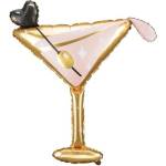 Party Deco Фолиев Балон, Чаша За Мартини, 126х93см (fb166)