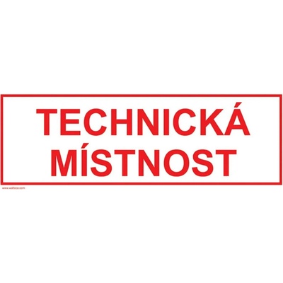 Samolepka "Technická místnost" 29 x 10 cm