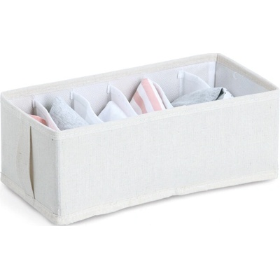Zeller Present Organizér na spodnú bielizeň WHITY, obdĺžnik so 6 priehradkami, 15 x 30 x 11