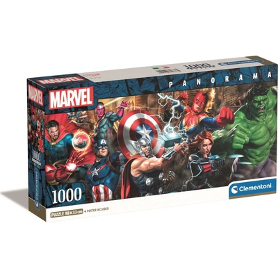 Clementoni - Puzzle The Avengers panorama - 1 000 piese