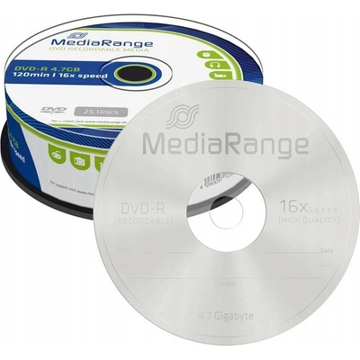 MediaRange DVD-R 4,7GB 16x, spindle, 25ks (MR403)