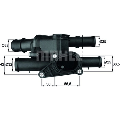 Termostat, chladivo MAHLE TM 2 105