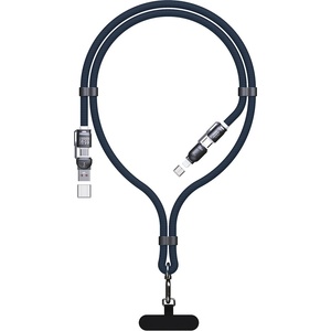 Dudao L20Max 65W 4-в-1 кабел с връзка за връзка USB-C към USB-C с Ligh (L20MAX blue)