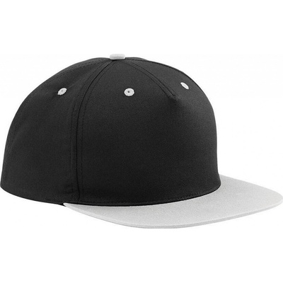 Beechfield 5-panelová kontrastná Snapback Čierna/Sivá