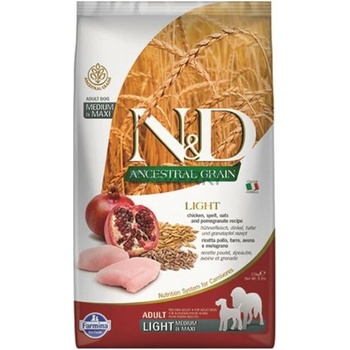 N&D Ancestral Grain Low Grain Light Medium & Maxi chicken and pomegranate 2,5 kg