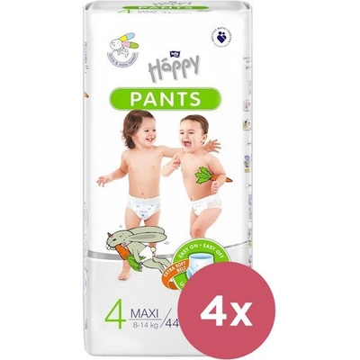 BELLA 4x HAPPY Pants 4 Maxi 8-14 kg 44 ks