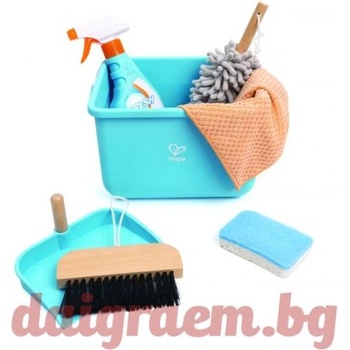 Image 1 of Hape Комплект за почистване с кофа, 7 части, hape e3054 (h3054)