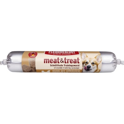 meat & treat Fleischeslust tréninkový salám kuřecí s čerstvým sýrem 3 x 80 g