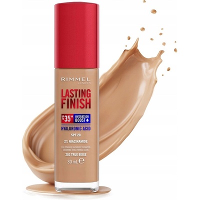 Rimmel London Lasting Finish 35H SPF20 Dlhotrvajúci hydratačný make-up 203 True Beige 30 ml