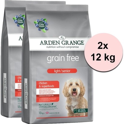 Arden Grange GF Light/Senior Chicken & Superfoods 2 x 12 kg
