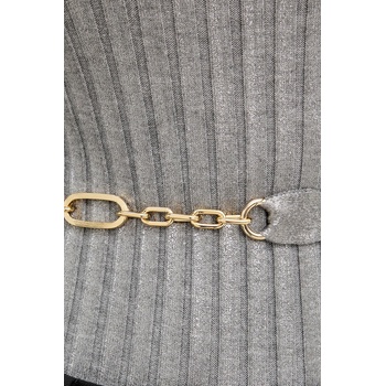 Simona Corsellini Пуловер Simona Corsellini в сиво от лека материя с поло A25CPMGP0601 (A25CPMGP0601)