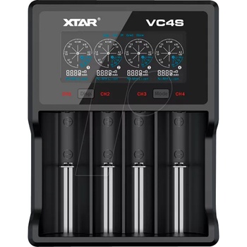 XTAR VC4SL, 4 гнезда, LCD дисплей, USB, LiIon & NIMH, 18650, CR123, AA, AAA (B-XTAR-C-VC4SL)