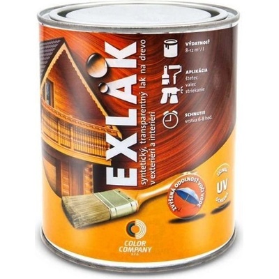 Color company Lak Exlak matný - Exteriérový transparentný lak na drevo 0,7l