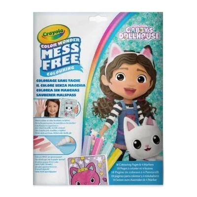 Crayola Color Wonder: комплект за оцветяване без размазване на Gabi's dollhouse в папка