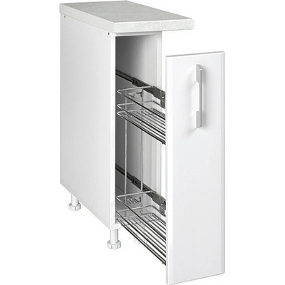 Matis Кухненски шкаф долен бутилиера in mdf d20 бял гланц