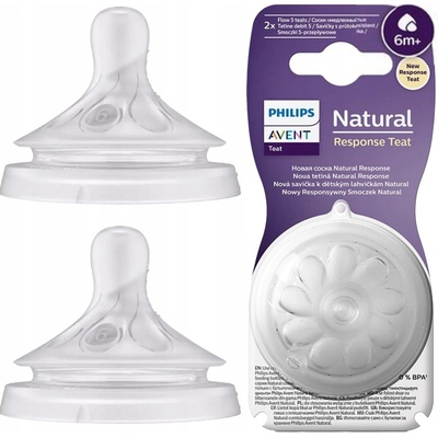 Avent Philips cumlík Natural Response 6 na kašu 2 ks transparentni