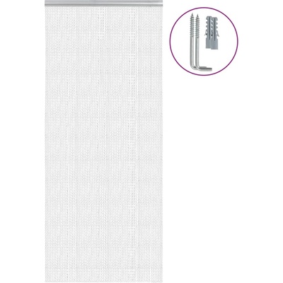 vidaXL Мрежа за врата с верижки, 90x212 см, алуминий (4010012)