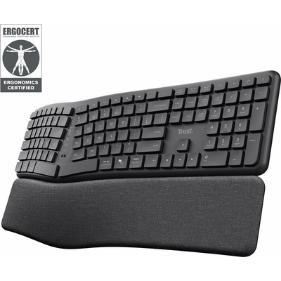 Trust Keyra Ergonomic Multidevice Wireless Keyboard 25459