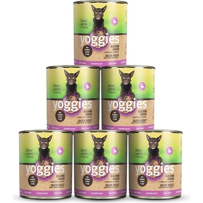 Yoggies kachní s hruškou a jáhlami 6 x 800 g