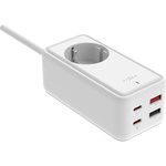 FIXED 1 Plug + 2 USB 3 m (FIXCS65-3-WH)
