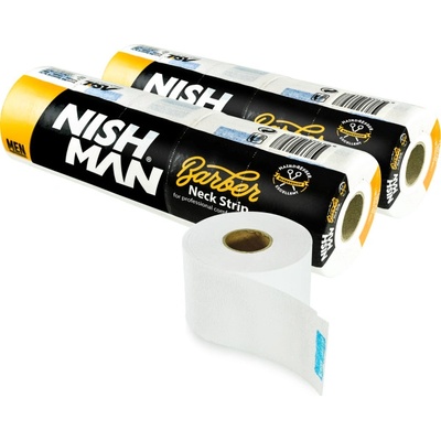 NISHMAN Neck Strip papír na ochranu krku 5 x 100 ks bílý