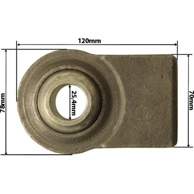 Koncový spoj svařovací ucho prům. Vnitřní průměr 25,4 mm