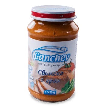 Image 1 of Ганчев пюре Свинско с грах 12месеца+